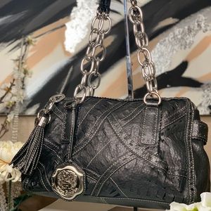 Vince Camuto Soft Leather Shoulder Handbag - Black